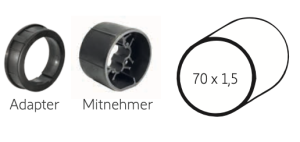 Somfy ➤ Adapter und Mitnehmer für Ø 70 x 1,5 Baureihe 60✅ #9701129 #9206028