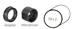 Somfy ➤ Adapter und Mitnehmer für Ø 70 x 2,0 Baureihe 60✅ #9701129 #9420313