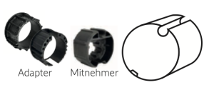 Somfy ➤ Adapter und Mitnehmer für Rundnut und Flachnut Ø 78 Baureihe 60 #9707026 #9707640 #9761005 ✅ online kaufen!
