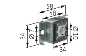 Somfy ➤ Schwingmetall-Gegenlager, verzinkt Baureihe 40✓ #9701333 Ersatzteile online beim Fachhändler kaufen✅