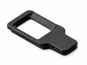 Veltrup Aufzugsbandöse #1250009 für Z-Lamellen mit Lochstanzung 9,0x12mm. Schwarze Ausführung, Verpackungseinheit mit 10 Stück.